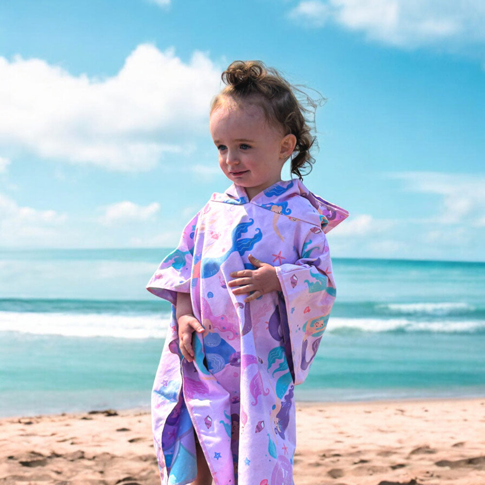 K5 - Children's Microfiber Poncho - Mermaid