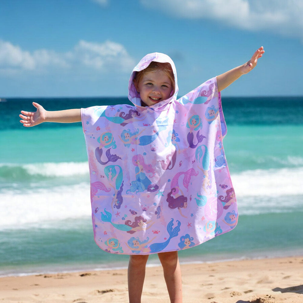 K5 - Children's Microfiber Poncho - Mermaid
