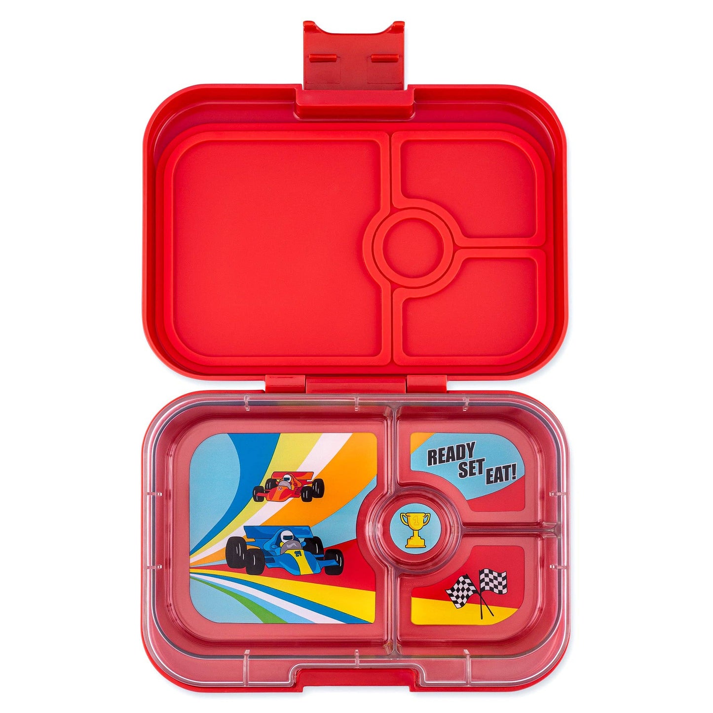 red lunch box opened 1