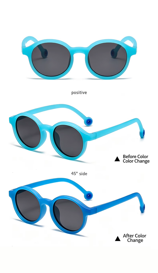 Oh! Cherise Unbreakable Polarized Kids Color Changing Sunglasses 3-6Y - Round