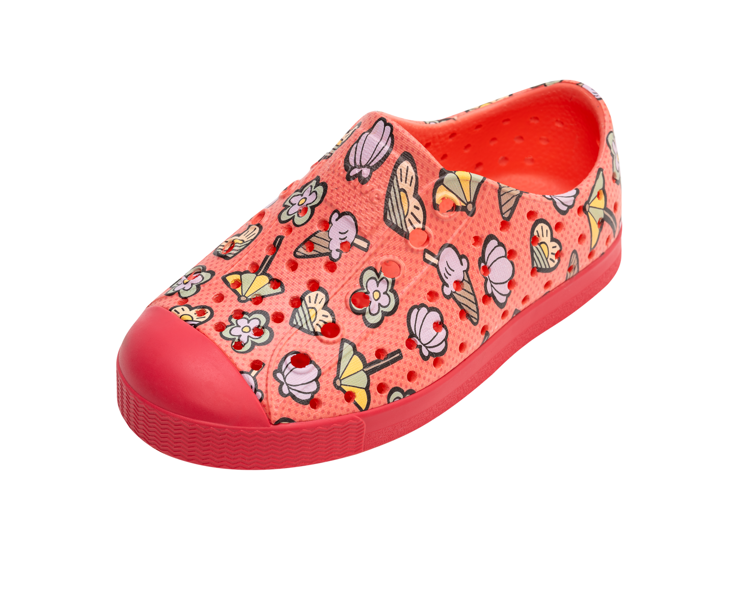Native Shoes - Jefferson Print Kids - Snack Pink/Popsicle Pink/Beach Day