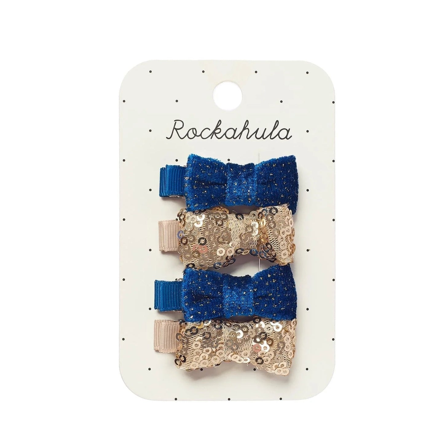 Rockahula - Sequin and Velvet Mini Bow Clip Set