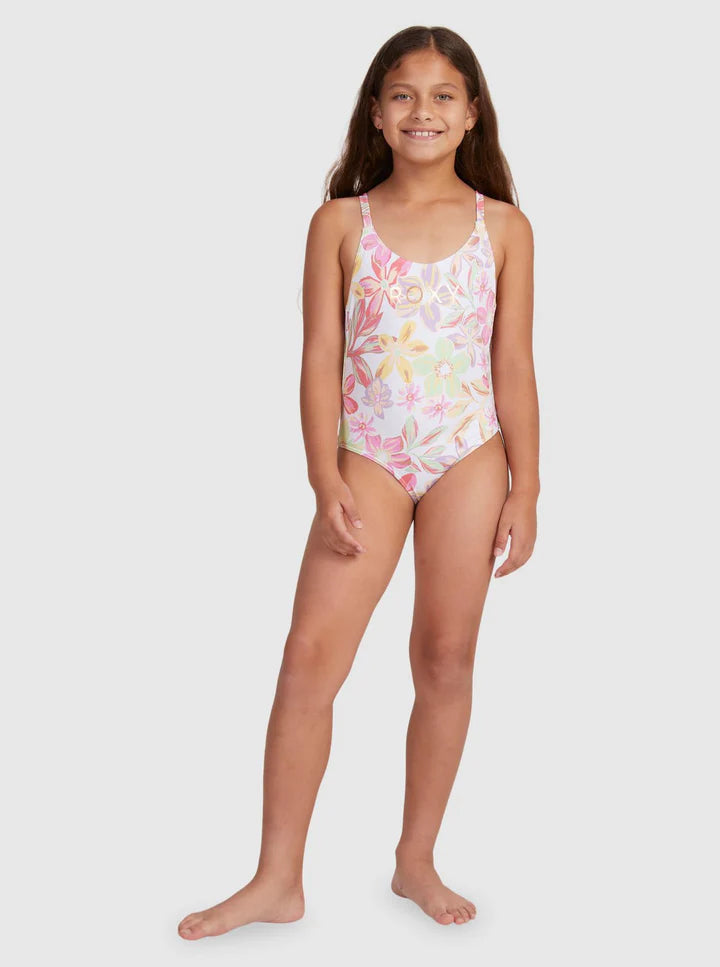 Roxy Girl's Tropical Time One-Piece Swimsuit- 10Y