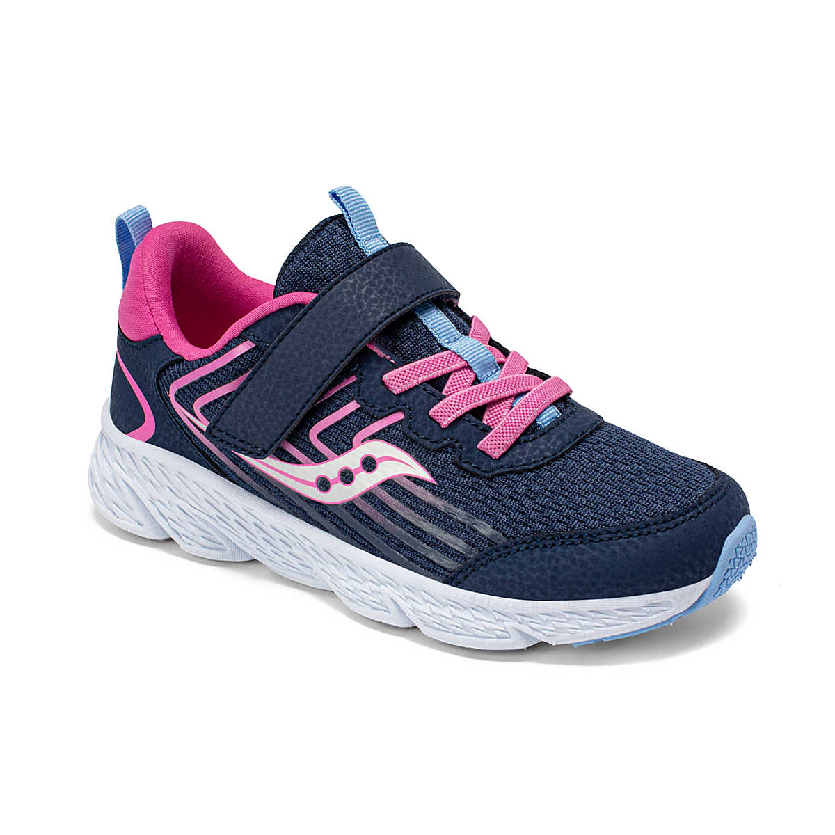 Saucony Big Kids Wind 3.0 A/C Sneakers - Navy/Pink