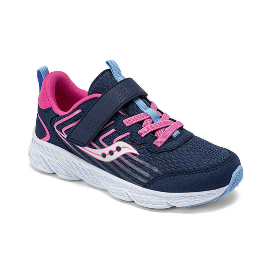 Saucony Big Kids Wind 3.0 A/C Sneakers - Navy/Pink