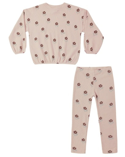 Rylee + Cru Spongey Knit Set Petal Daisy