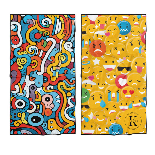 K5 - Microfiber Towel - Colorful Emoji