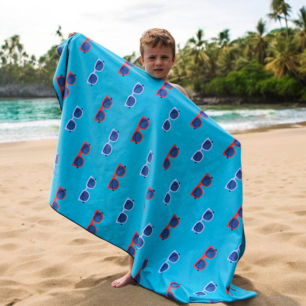 K5 - Microfiber Towel - Surfing Dinosaur