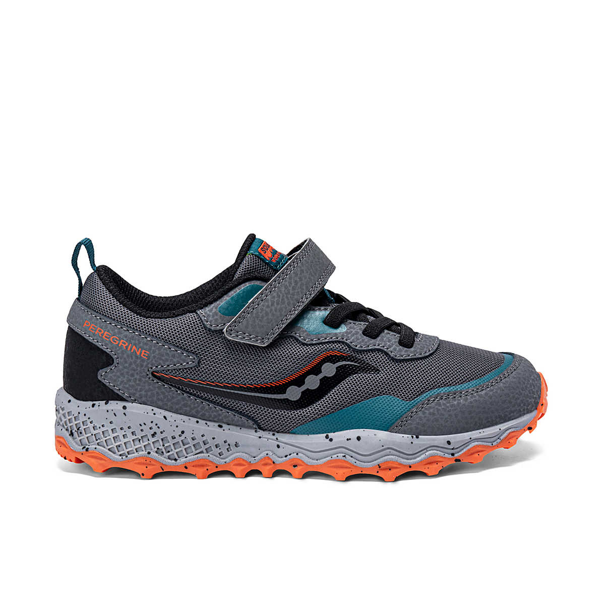 Saucony Big Kids Peregrine KDZ A/C Shield Sneaker - Grey/Teal