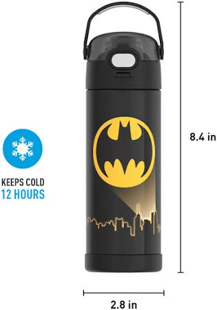 Thermos - 470ml FUNtainer Water Bottle with Spout and Locking Lid Batman