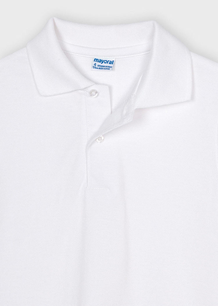 Mayoral - Uniform Short Sleeve Polo Shirt - White