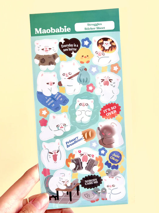 Maobabie - Sticker Sheet - Struggles