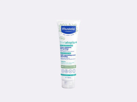 Mustela Stelatopia+ Lipid-replenishing Cream, anti-itching, certified organic 150mL