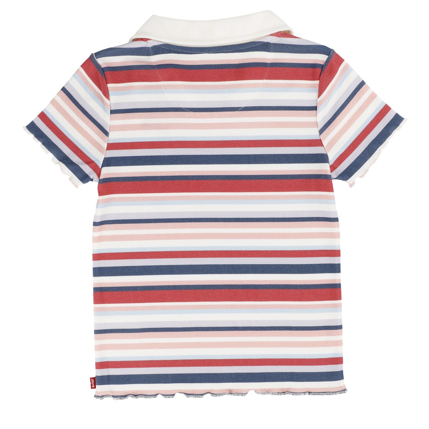 Levi's- Girls' Ribbed Knit Striped Polo Top