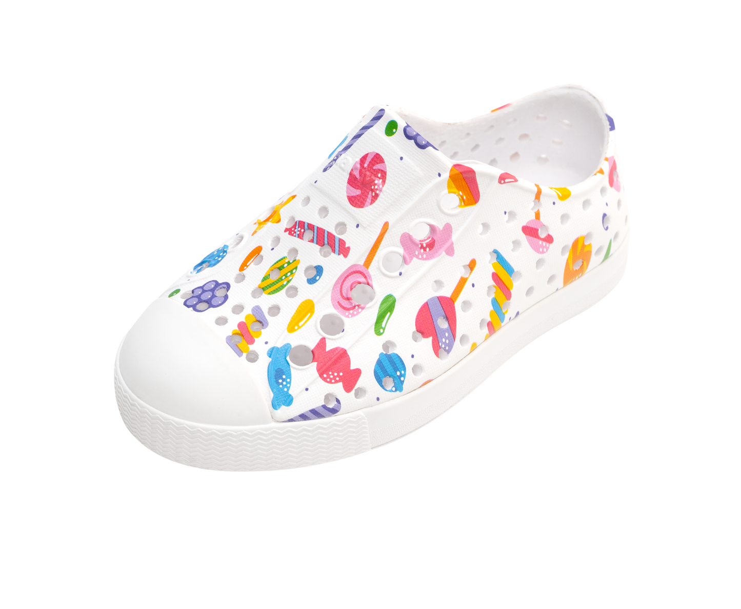 Native Shoes - Jefferson Print Kids - Shell White/ Shell White/ Retro Candy