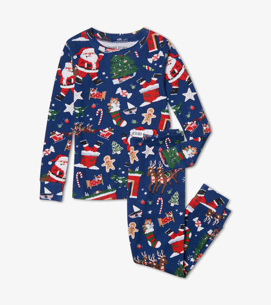 [Keep as DRAFT] Navy Night Before Christmas Pajama- Flat Pack With Book