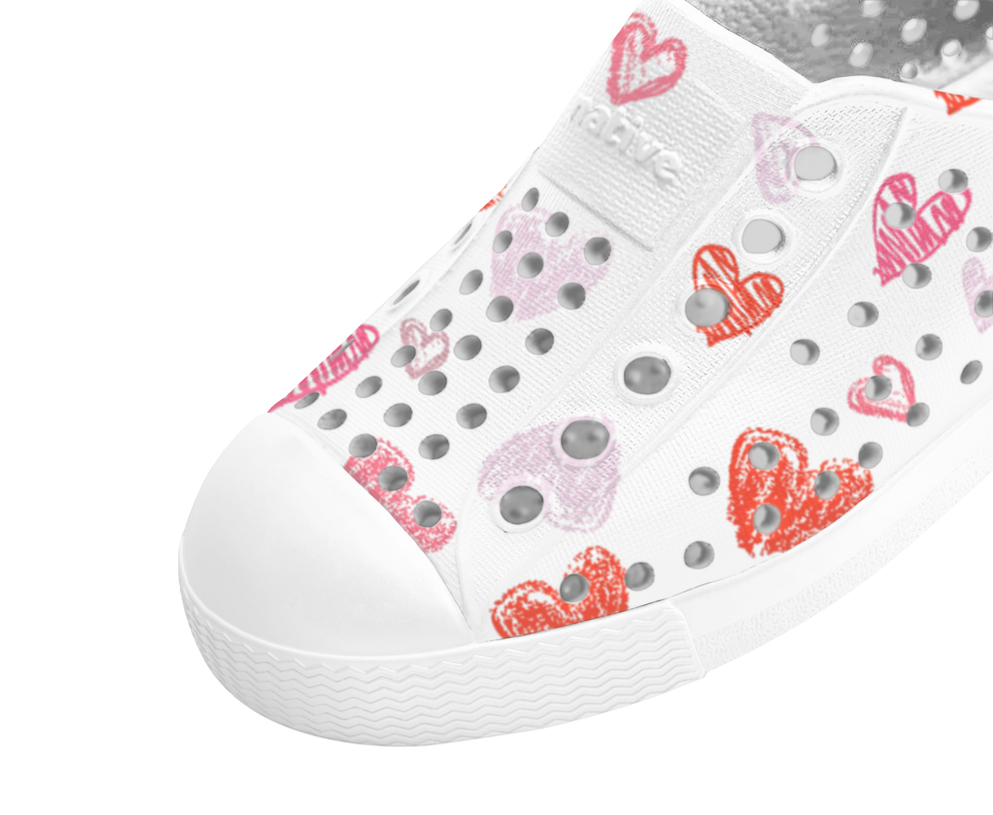 Native Shoes Jefferson Print Kids Shell White/Shell White/Heart Graffiti