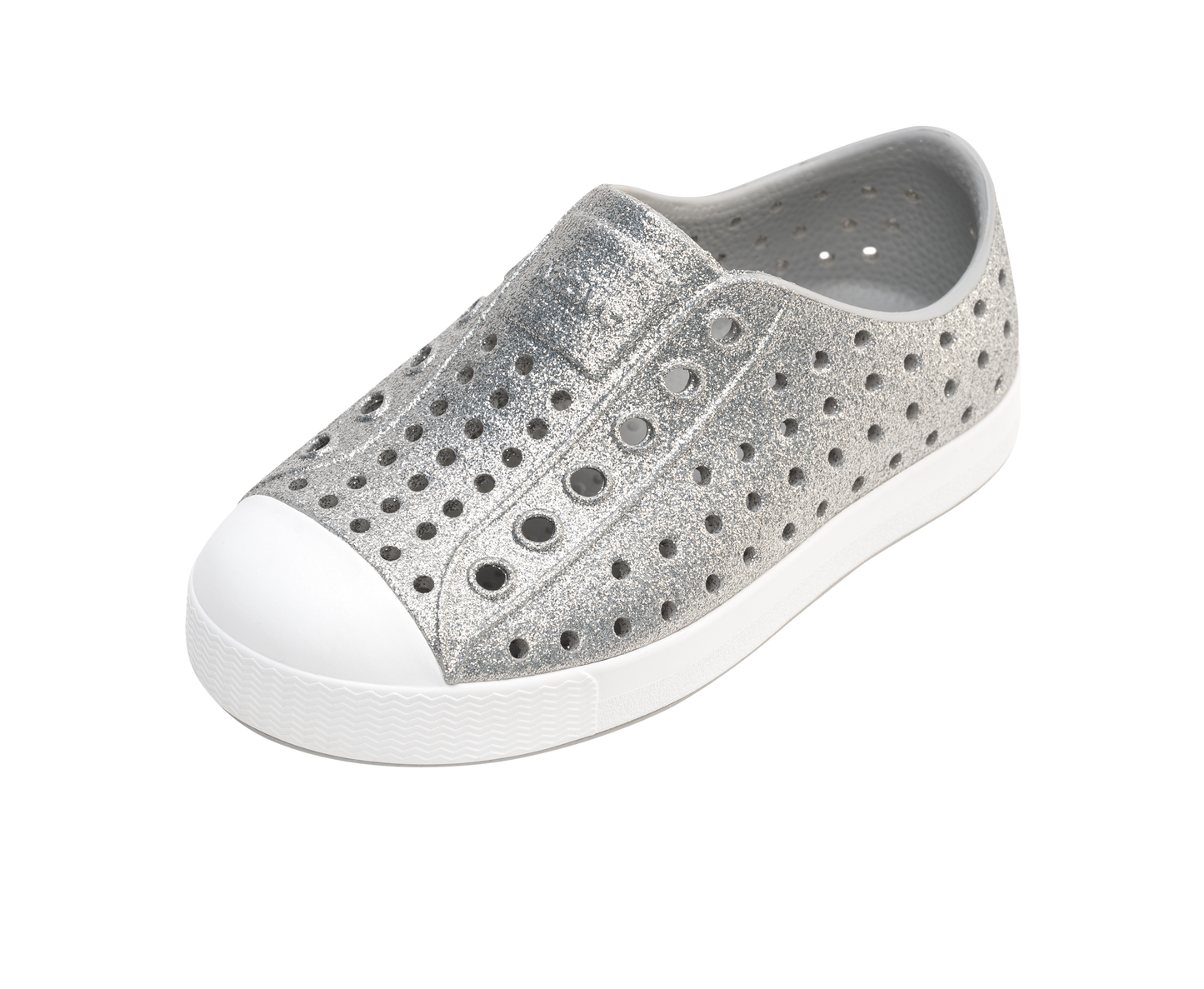 Native Shoes - Jefferson Bio Bling Kids - Platinum Bling/Shell White