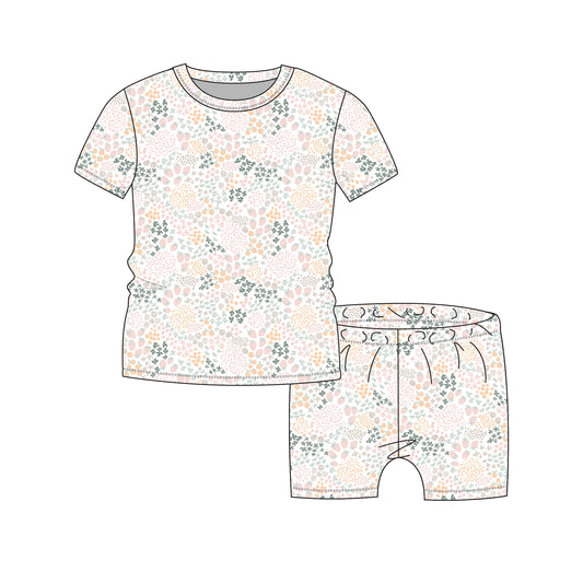 COCCOLI - Cotton-Modal Short Pyjama Fruit Patch on Cream