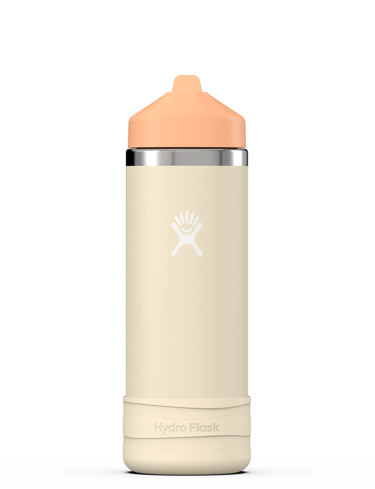 Hydro Flask - 18 OZ Kids Wide Mouth Straw Cap And Boot Coconut