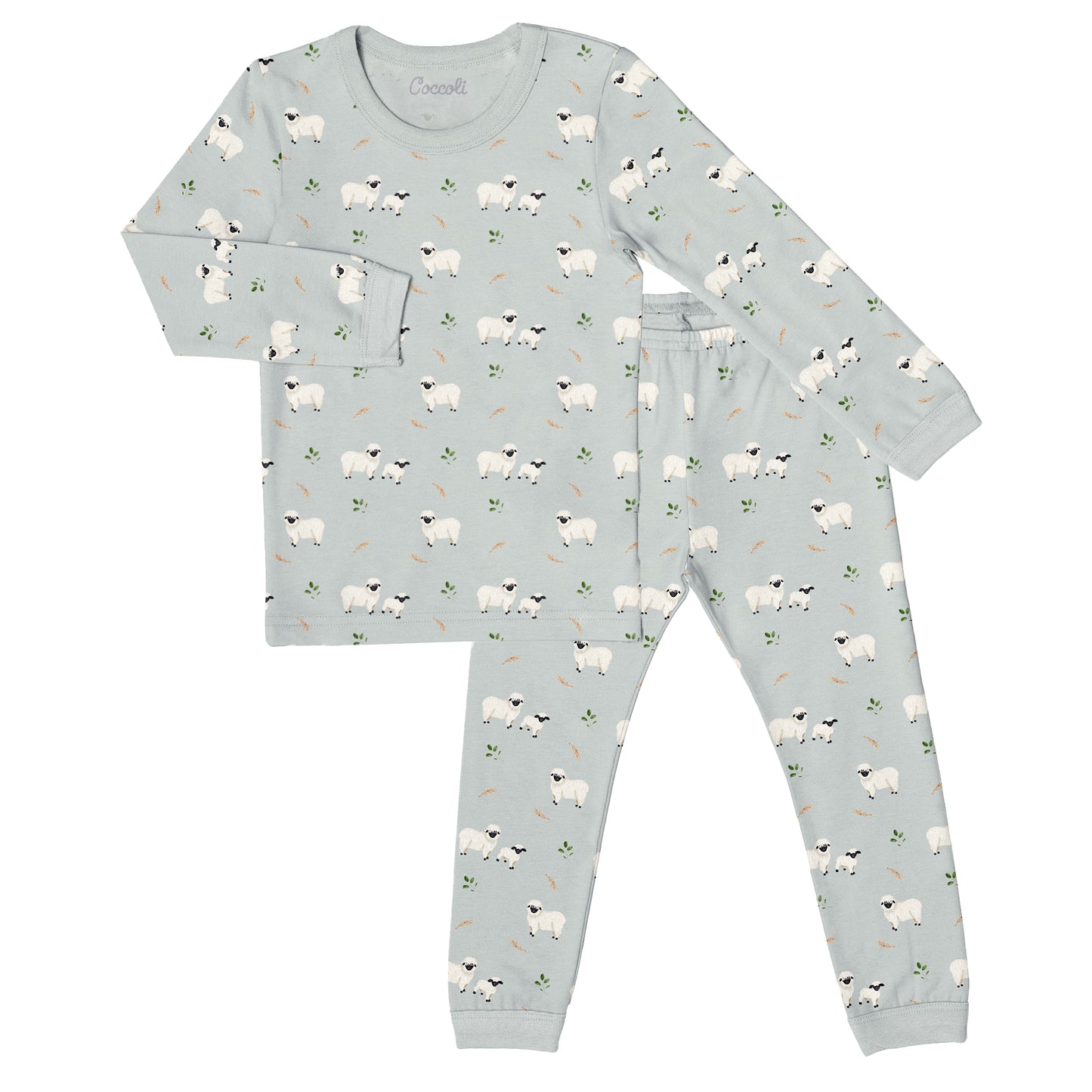 Coccoli LS MODAL PYJAMA - SHEEP ON MERCURY-3Y