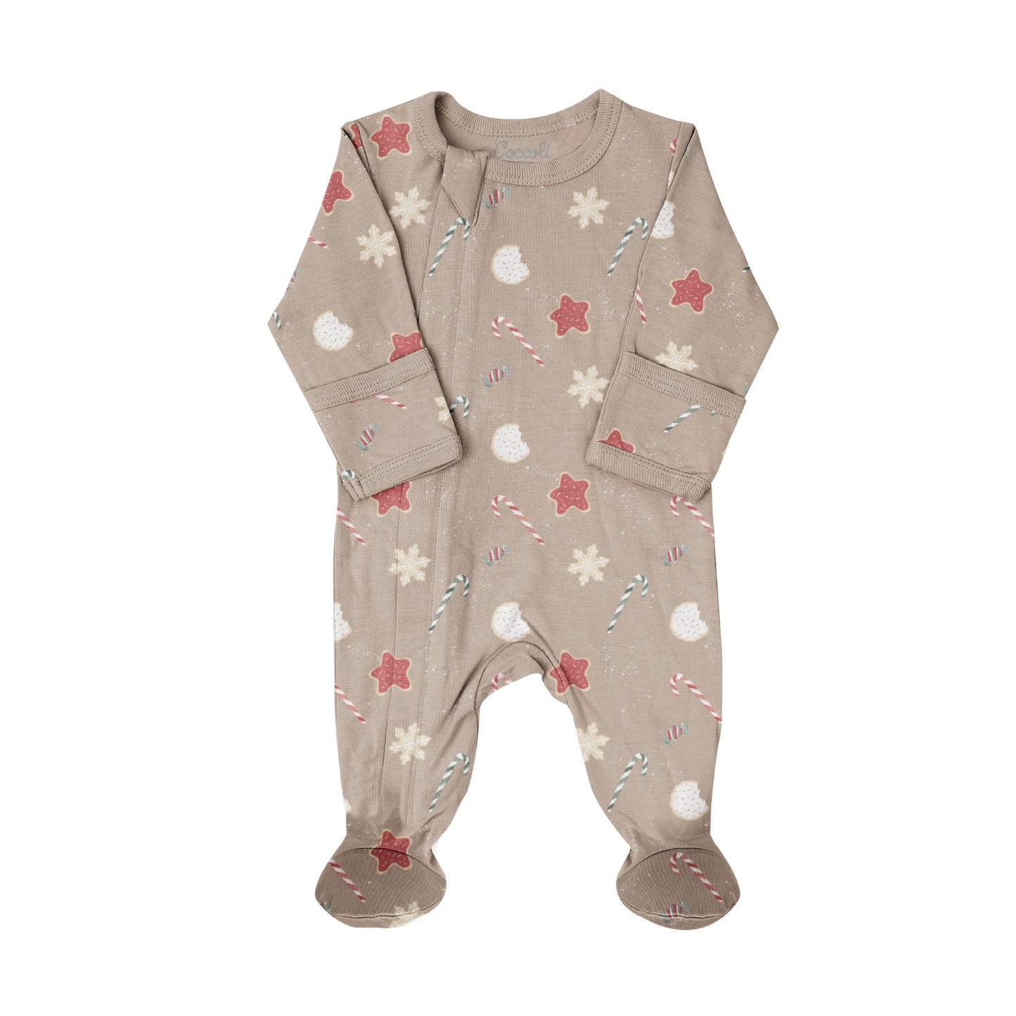Coccoli - Modal Zipper Footie - Sugar Cookies On Moonlight- 1M