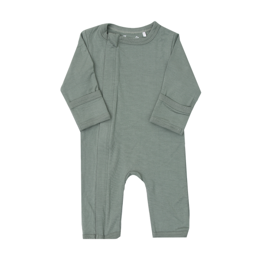 Coccoli Cotton Modal Zipper Union Suit Lily Pad