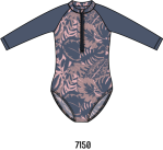 Color Kids - Long Slevee One Piece Swimsuit