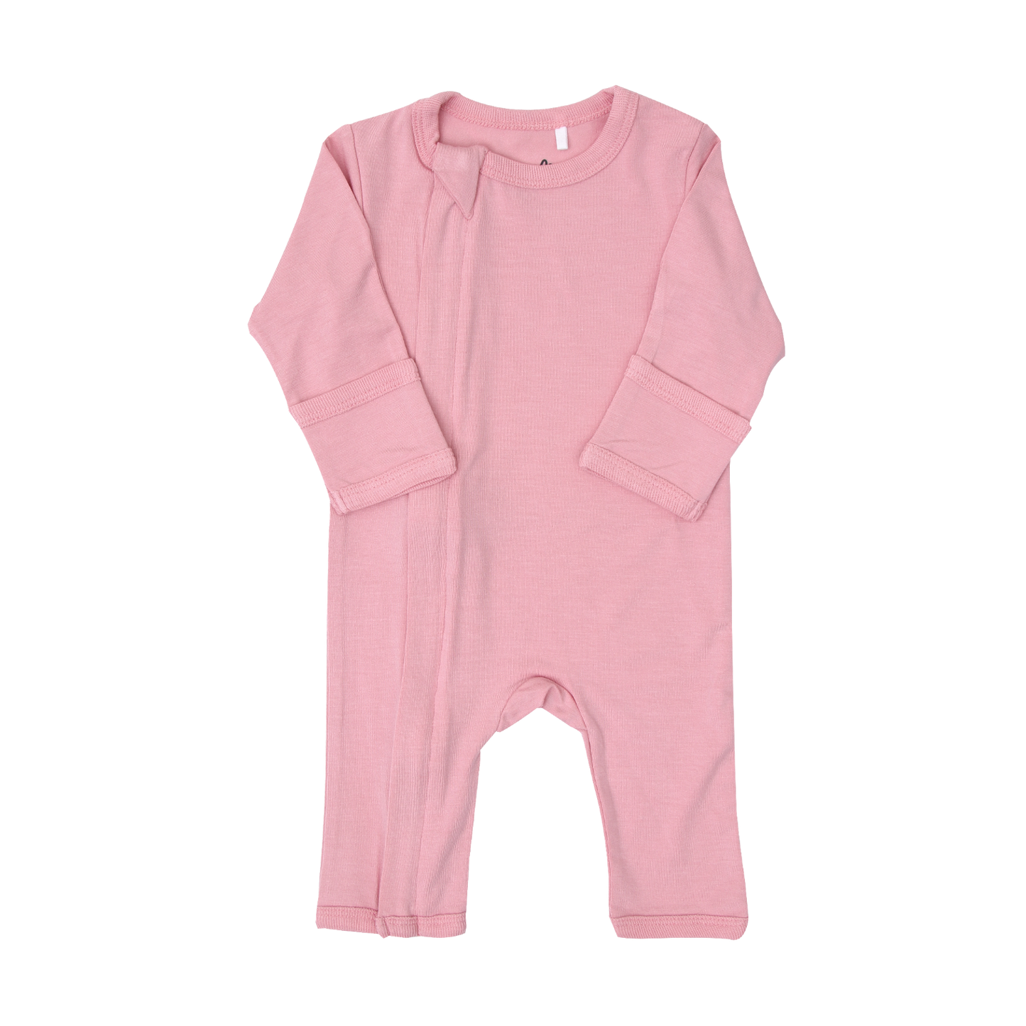 Coccoli Cotton Modal Zipper Union Suit Silver Pink