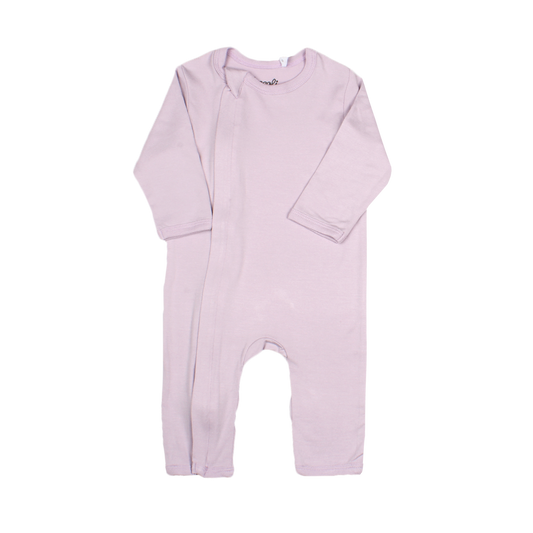 Coccoli Cotton Modal Zipper Union Suit Lavender Fog