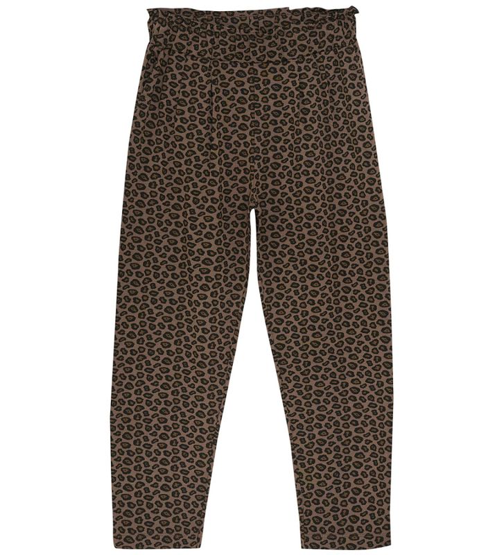Minymo - Elastic Waist Leopard Print Pants