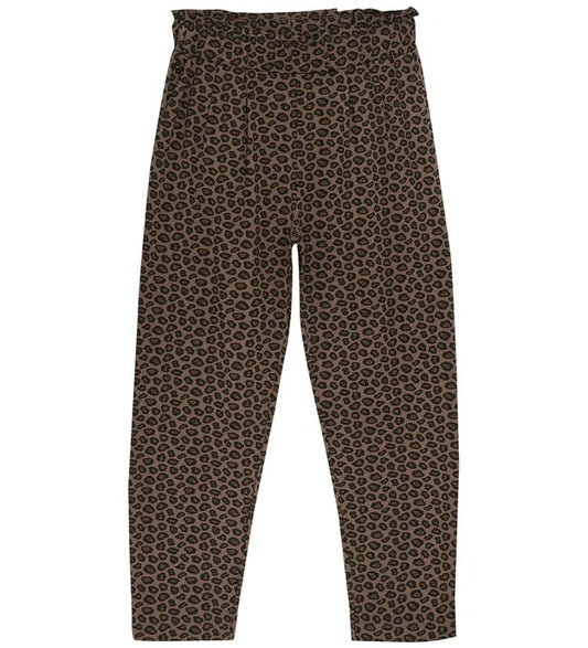 Minymo - Elastic Waist Leopard Print Pants
