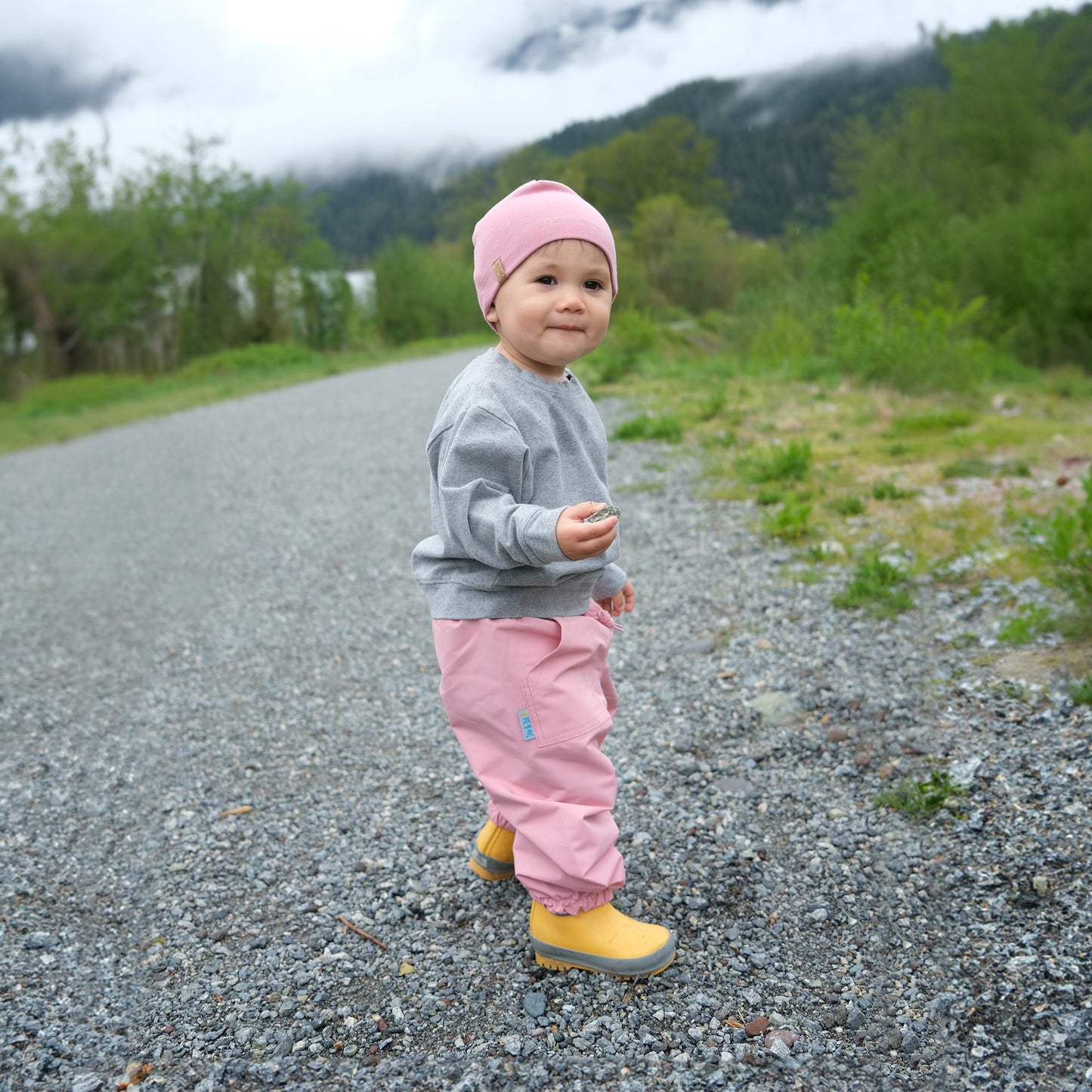 Jan & Jul - Kids Single Layer Rain Pants - Dusty Pink