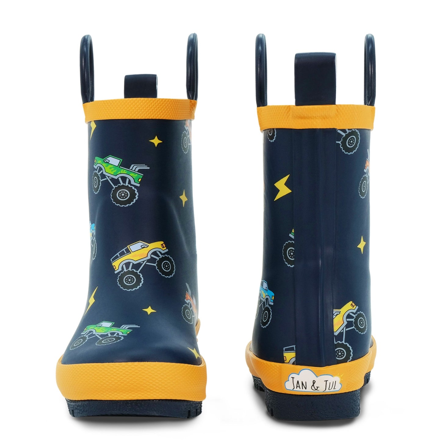 Jan & Jul - Kids Rubber Rain Boots - Big Trucks