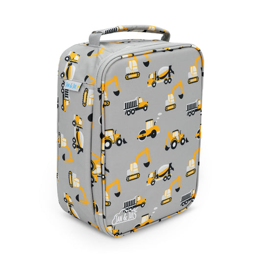 Jan & Jul - Kids Lunch Bag -  Grey Construction