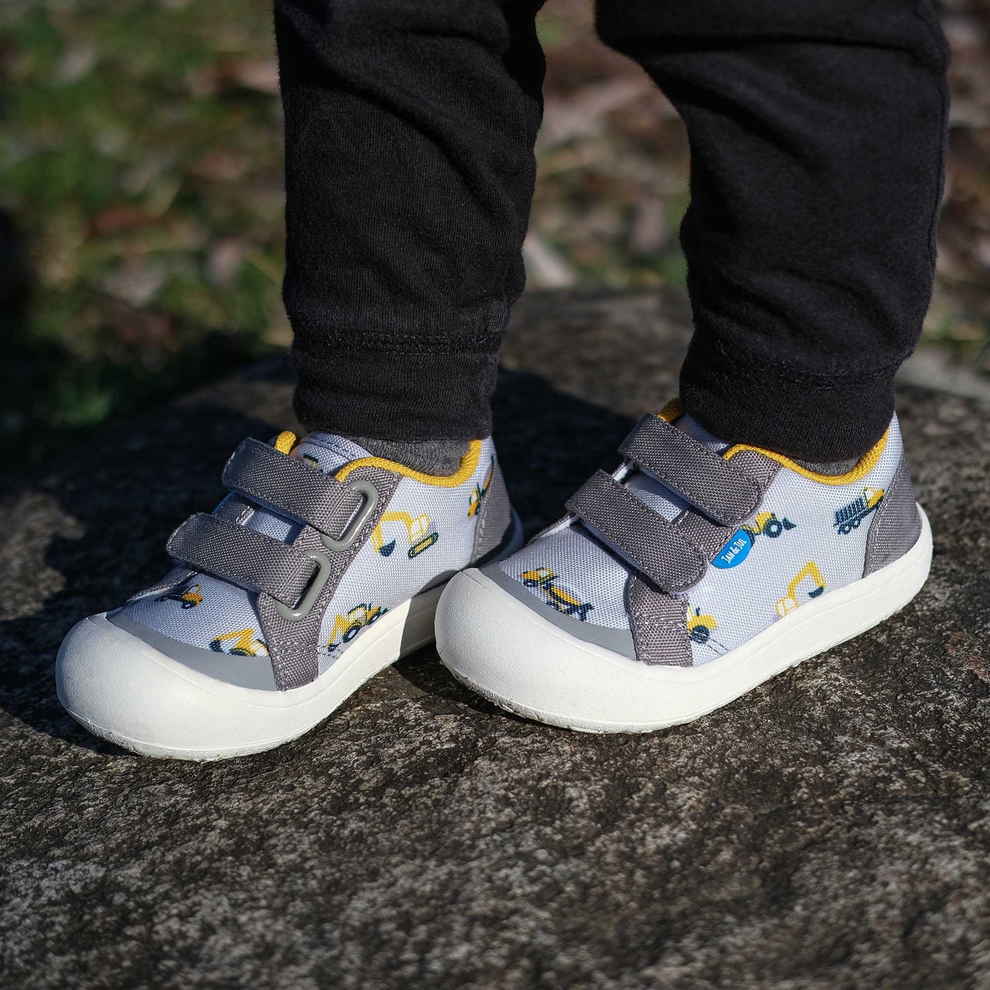 Jan & Jul - Toddler Mini Canvas Sneakers - Grey Construction
