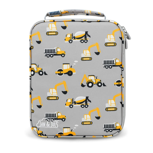 Jan & Jul - Kids Lunch Bag -  Grey Construction