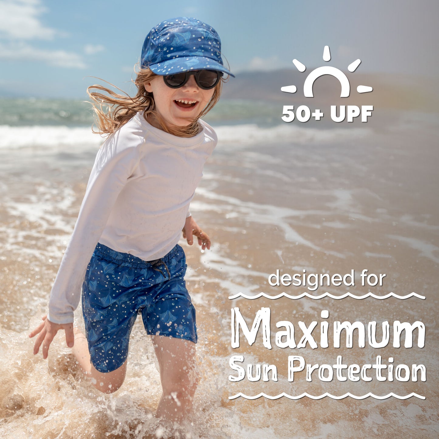 Jan & Jul - UV Swim Shorts - Manta Ray