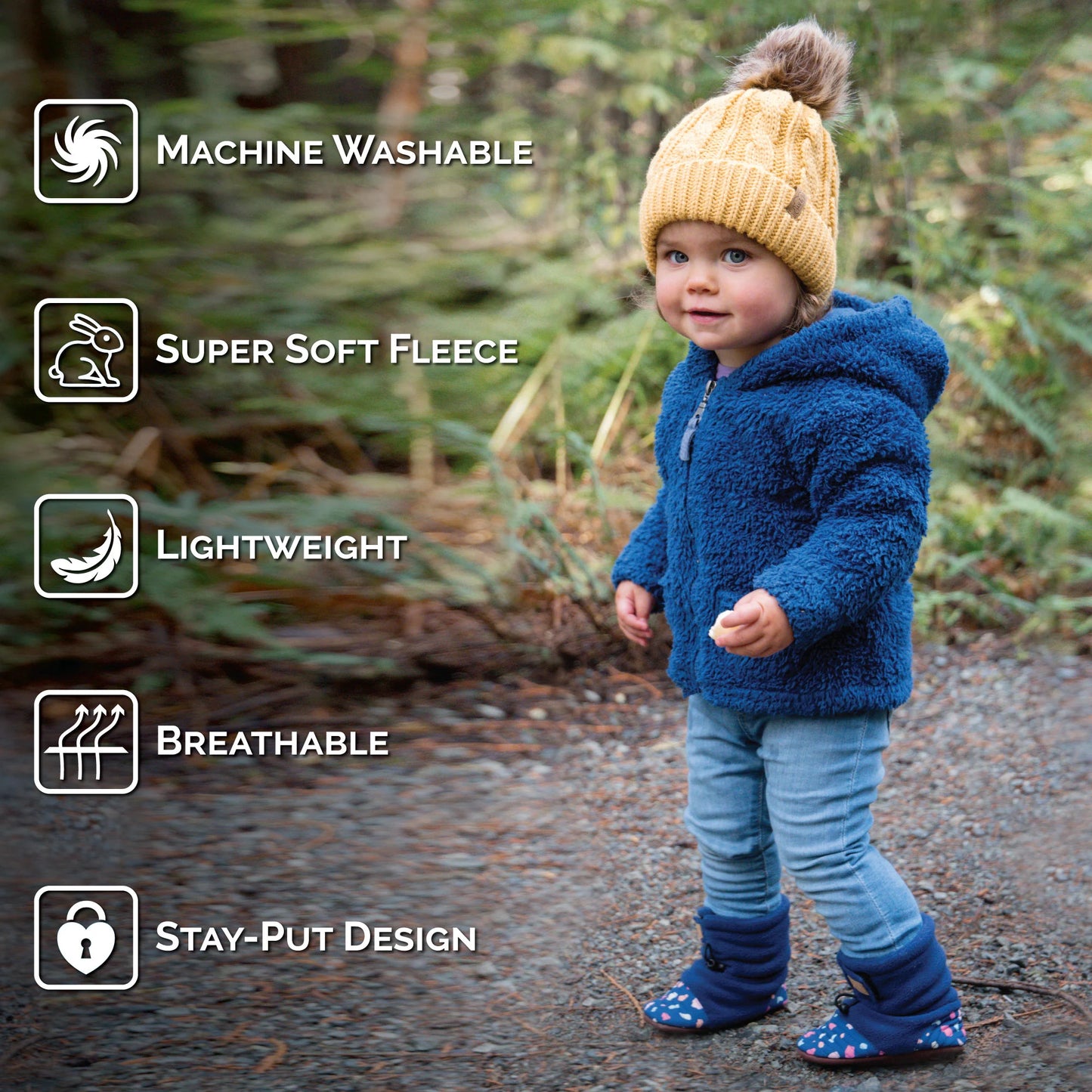 Jan & Jul - Stay-Put Cozy Booties