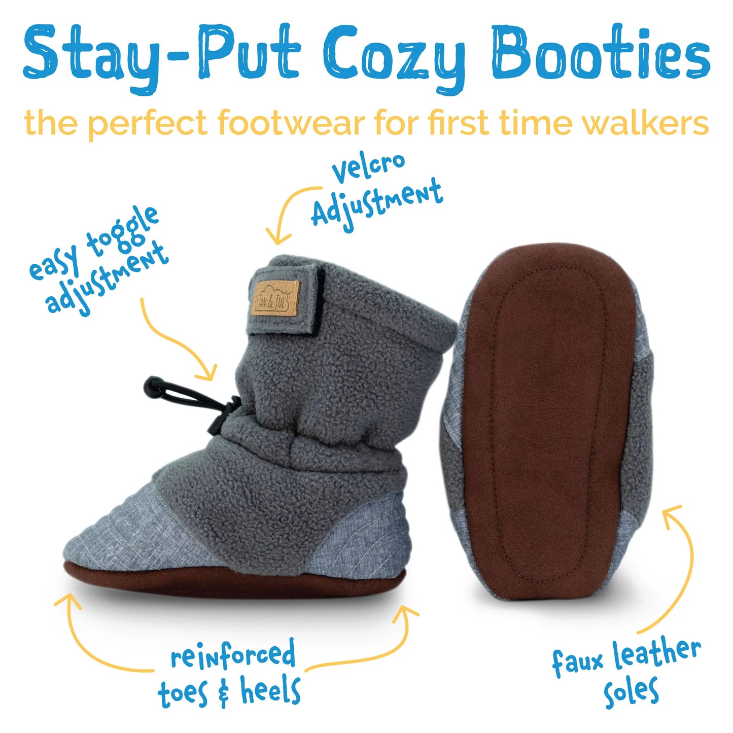 Jan & Jul - Stay-Put Cozy Booties