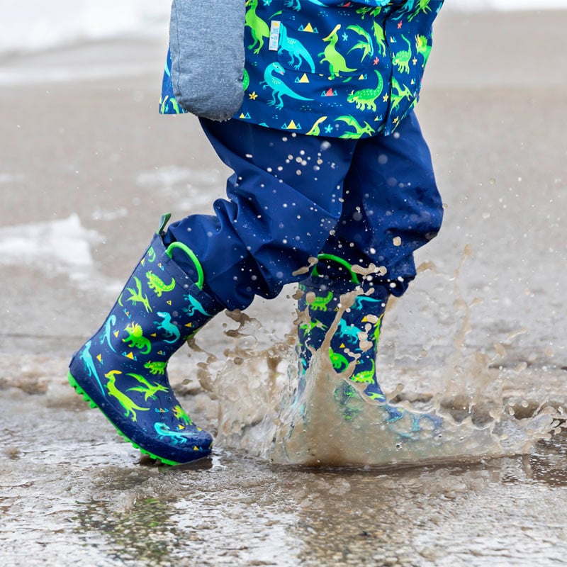 Jan & Jul - Kids Rubber Rain Boots - Dinoland
