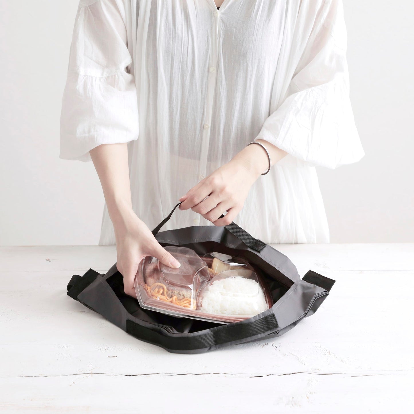 Shupatto Bag - One-Pull Foldable Bag - Sumi (Small)