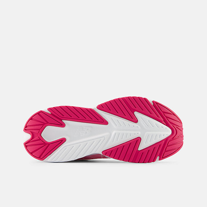 New Balance - Rave Run v2 Running Shoe - Bungee Lace with Top Strap - Big Kid - Rose Sugar