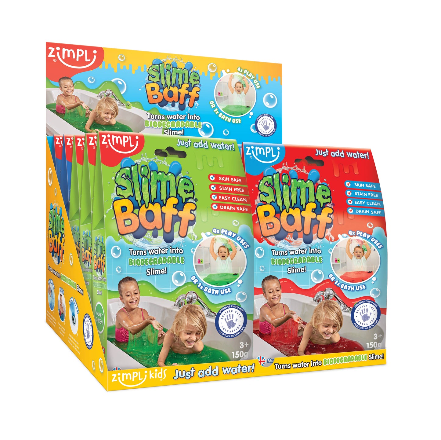 Zimpli Slime Baff Mixed Colours - Kids Sensory Bath Toy